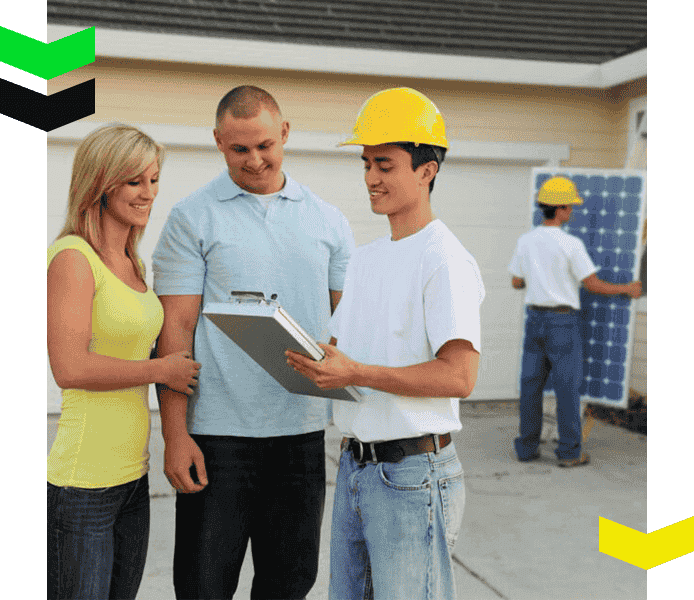 A representative from the Solar Referral Program is informing people about the program in Chicago